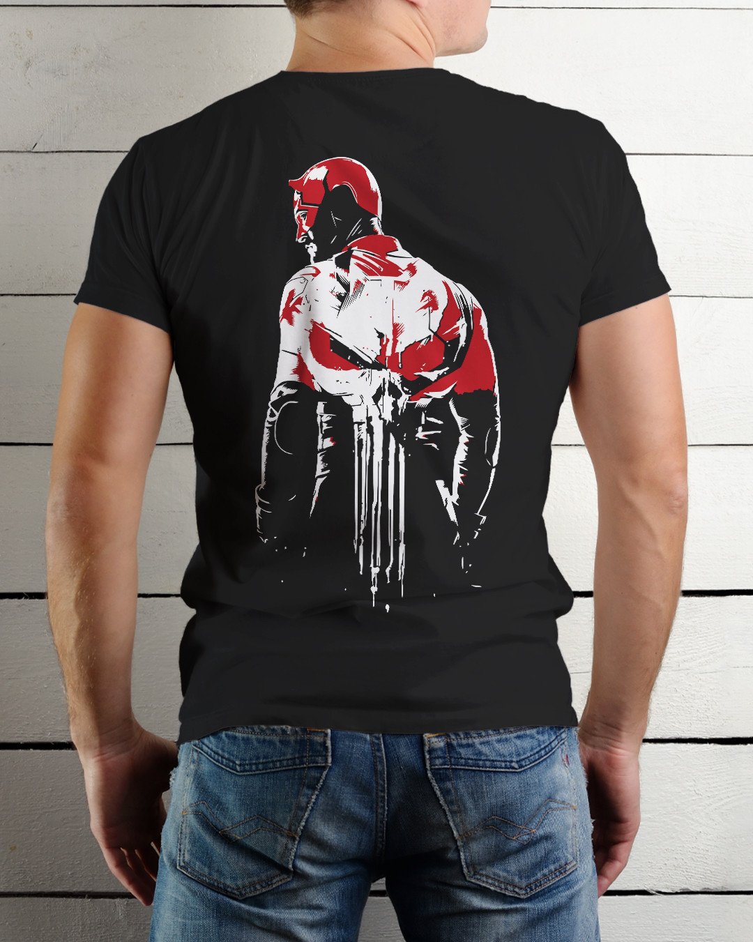 TeesWarrior Punisher Graphic Printed 100% Cotton T-Shirt – Regular Fit, Round Neck, Half Sleeves