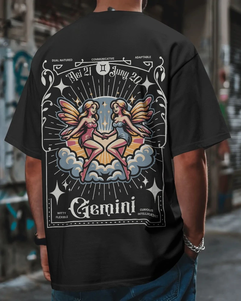 Gemini zodiac oversized T-Shirts