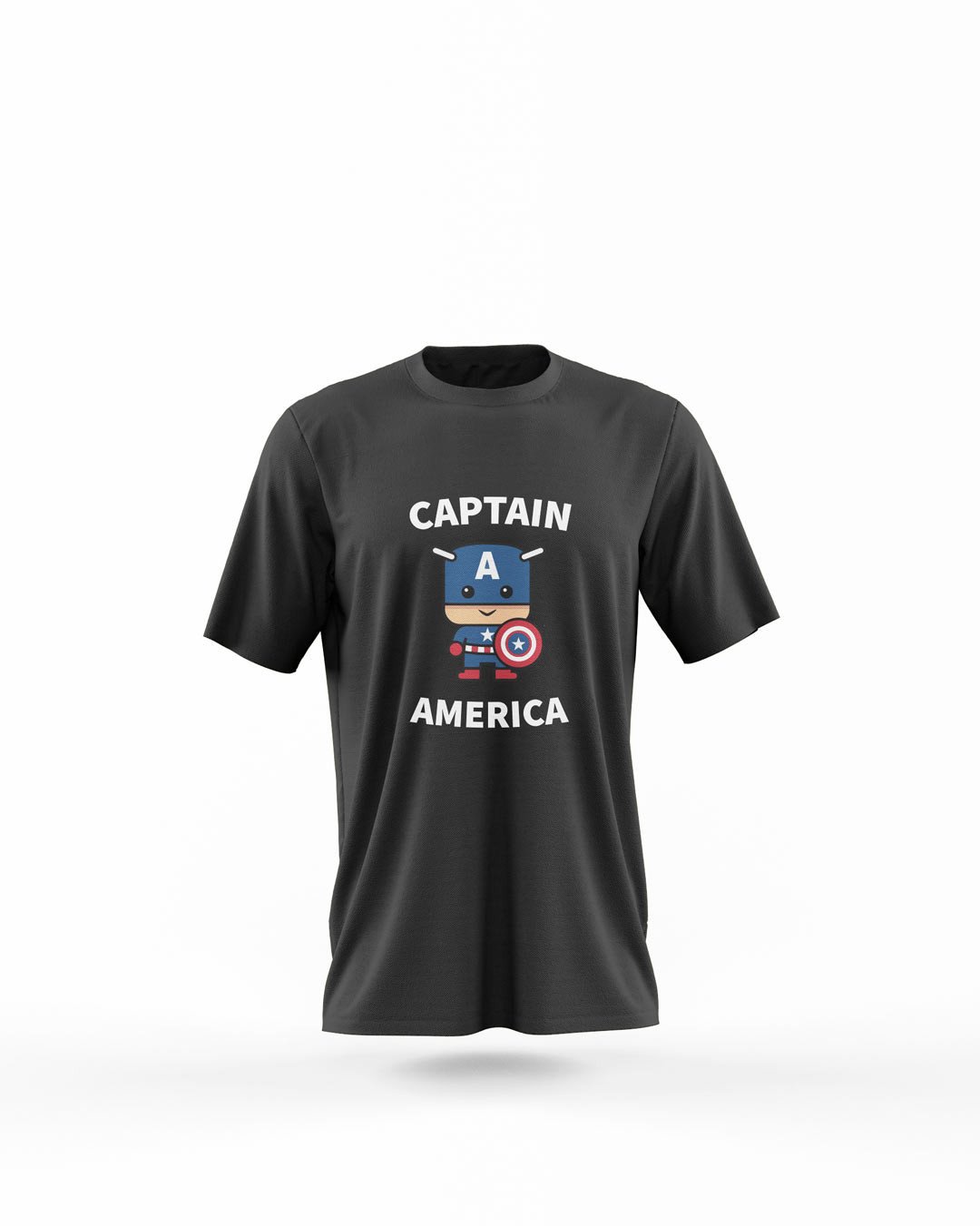 TeesWarrior Captain america – A Superhero Graphic Printed 100% Cotton T-Shirt - Regular Fit, Round Neck, Half Sleeves