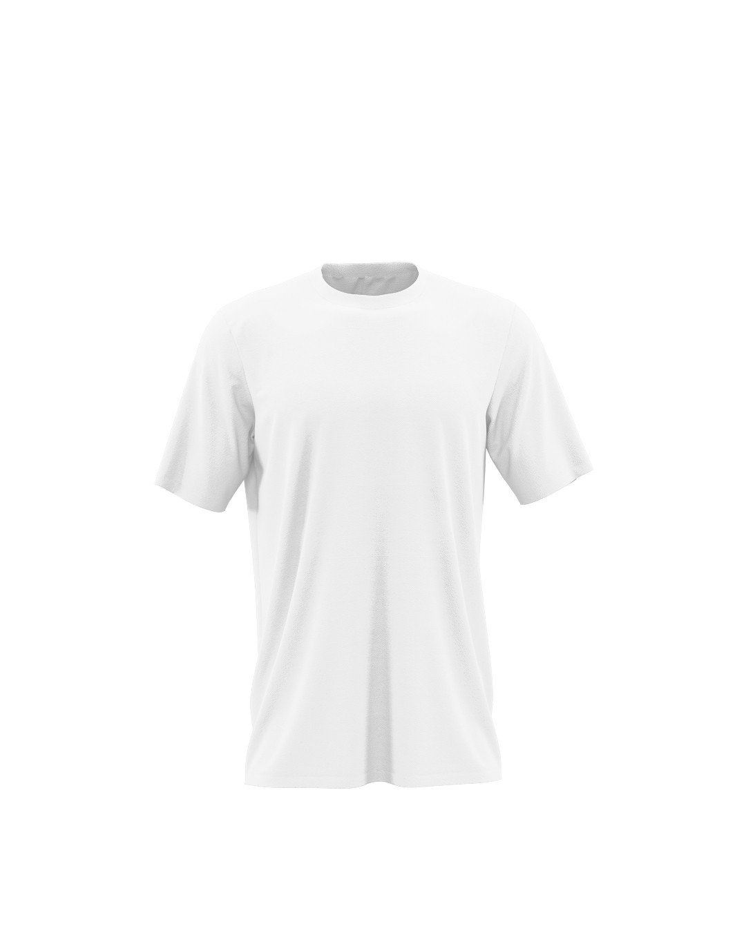 Plain Round Neck Bio-washed Super Combed White Cotton T-Shirt