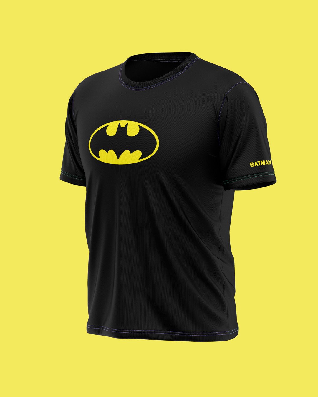 TeesWarrior Batman Logo Design T-Shirt – Dark Knight Graphic Printed 100% Cotton T-Shirt - Regular Fit, Round Neck, Half Sleeves
