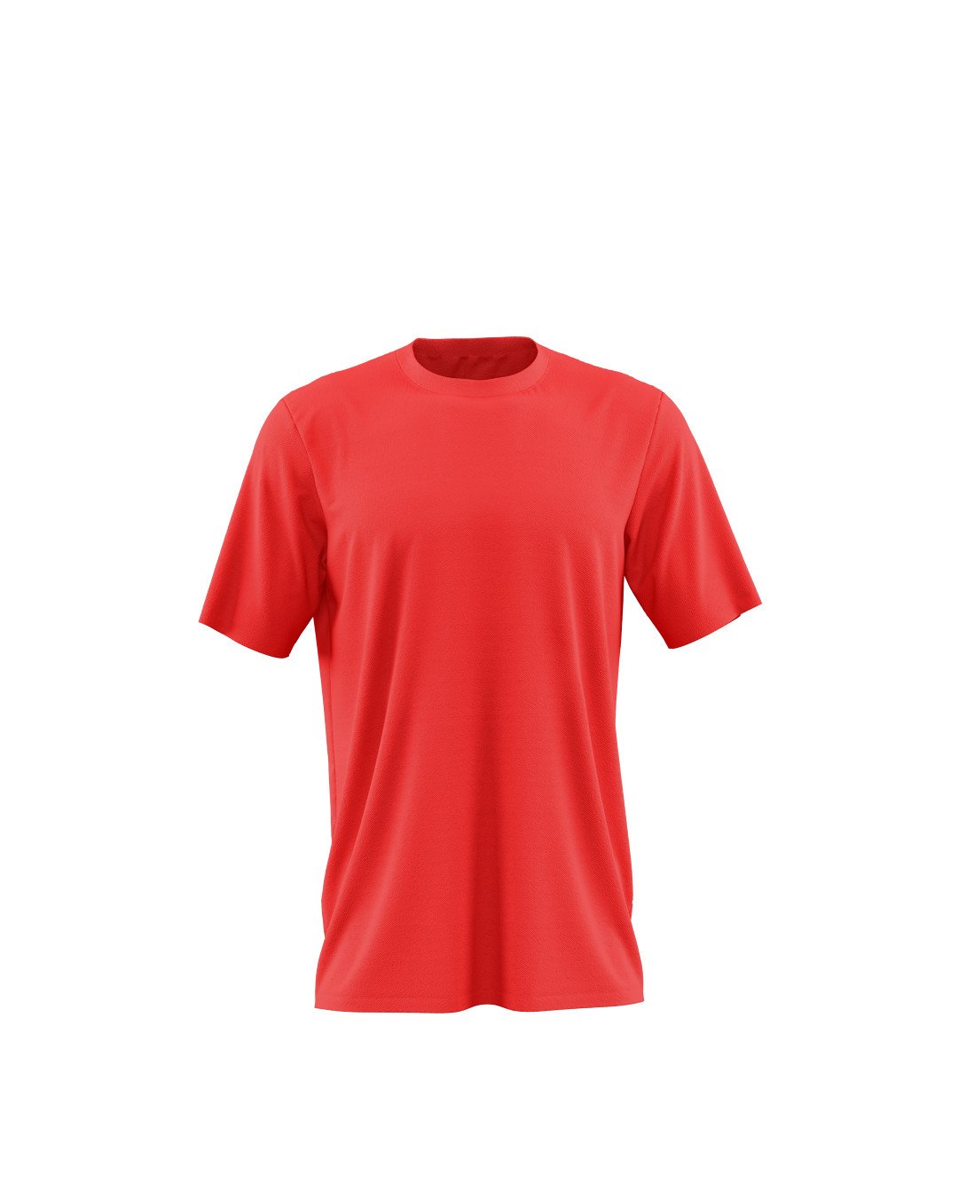 Plain Round Neck Bio-washed Super Combed Red Cotton T-Shirt