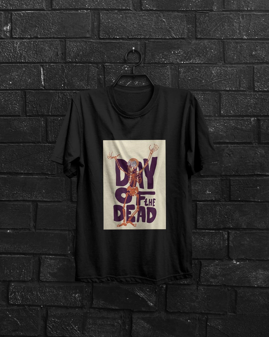 Day of The Dead Printed Cotton T-Shirts