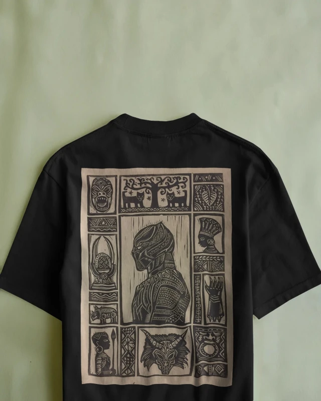 TeesWarrior Official Black Panther Oversized Graphic Tee | Marvel Superhero Shirt