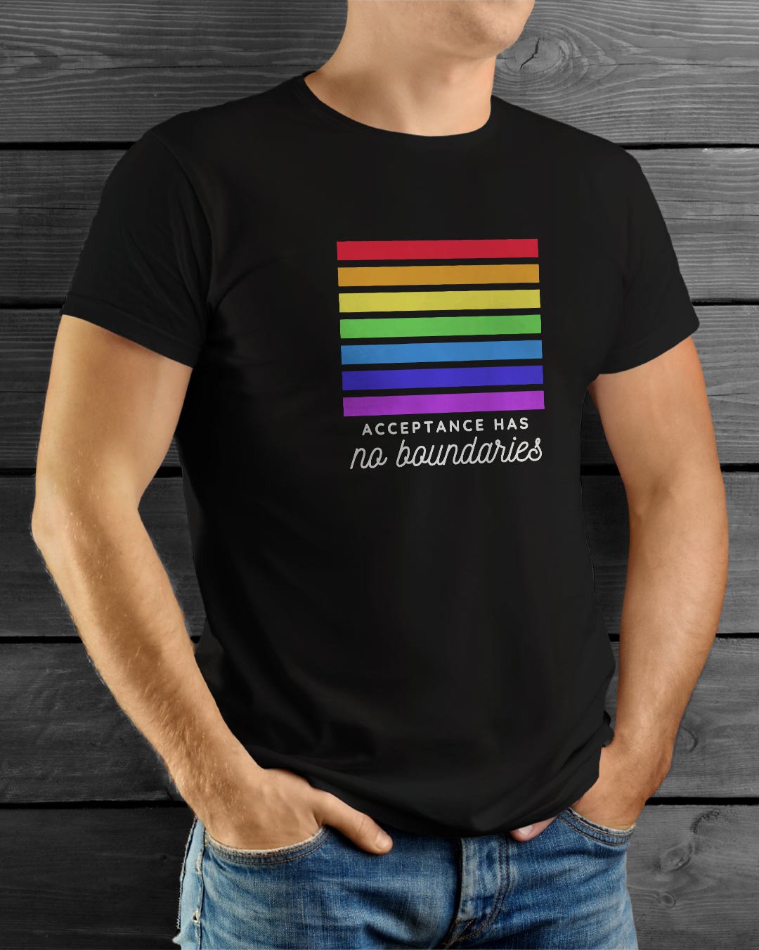 Acceptance Has no Boundaries Printed T-Shirt