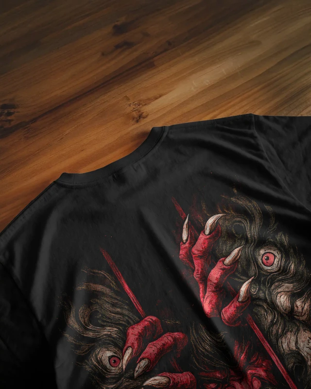 TeesWarrior Japanese Demon Graphic Oversized T-Shirt | Dark Streetwear Tee