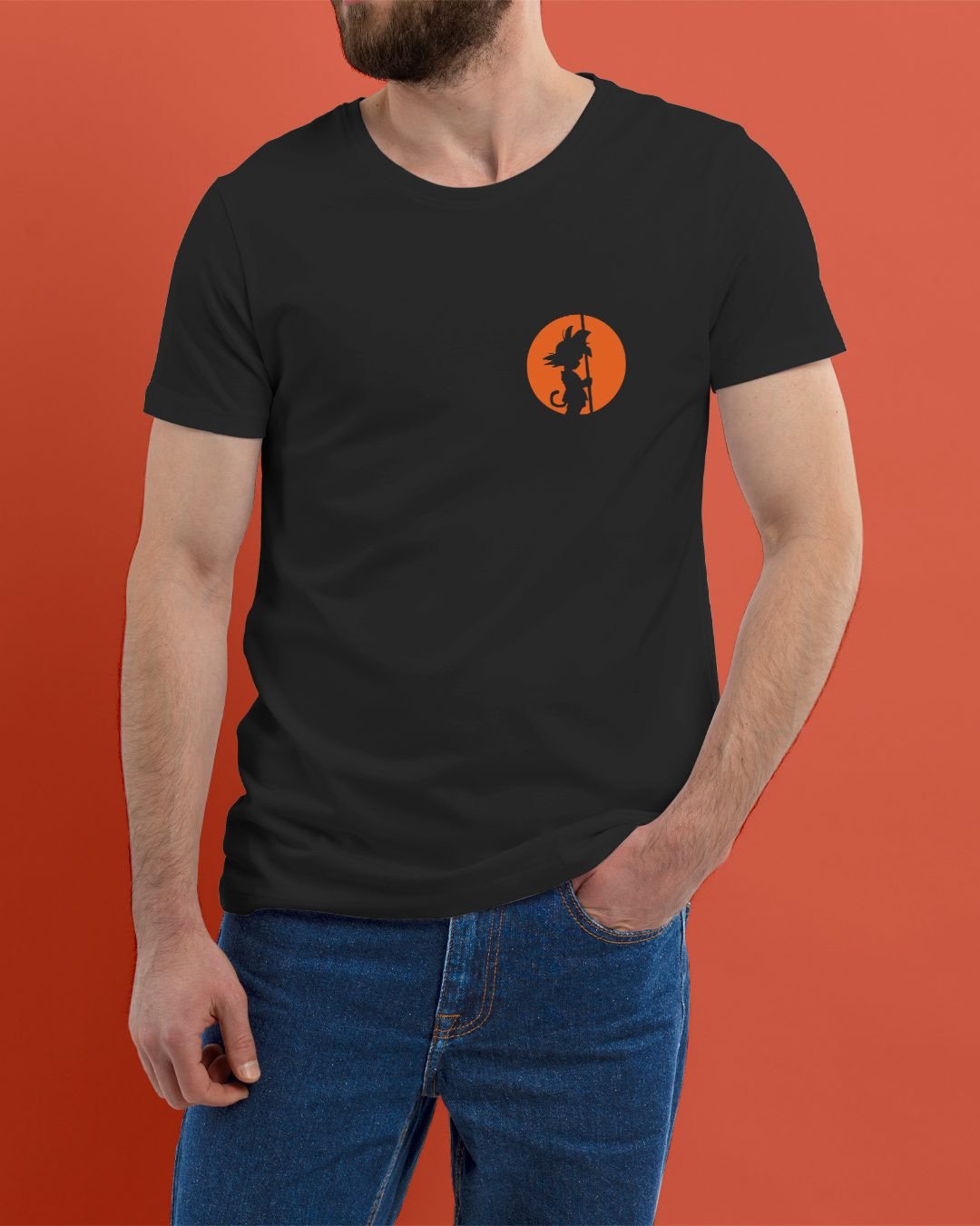 TeesWarrior Goku Graphic Printed 100% Cotton T-Shirt – Regular Fit, Round Neck, Half Sleeves
