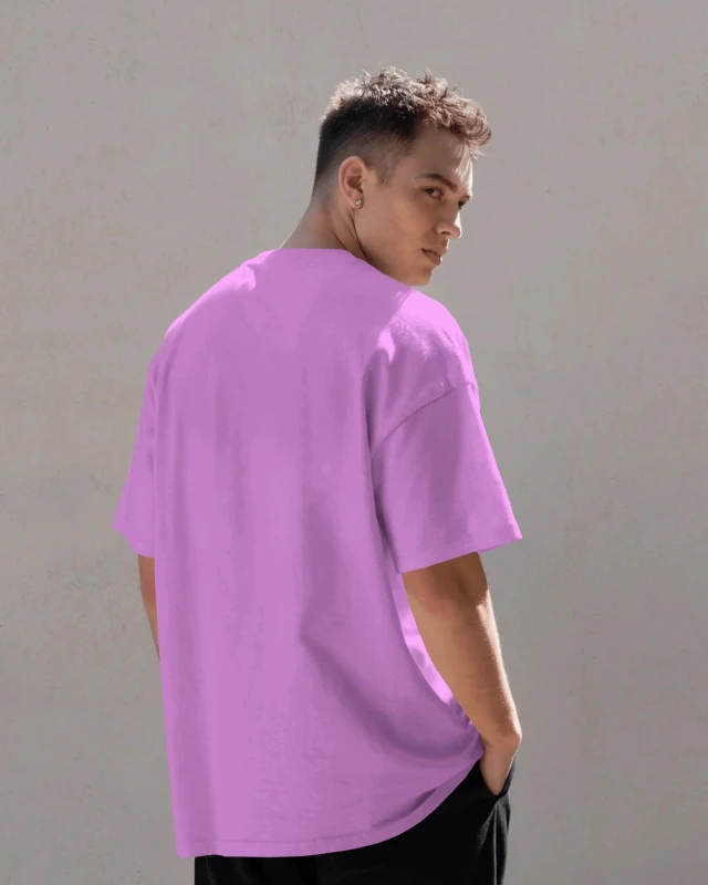 Lavender Unisex Plain Oversized T-Shirt