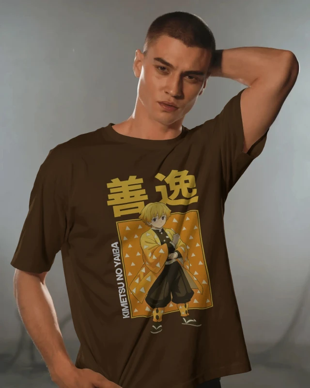 Anime Dropshoulder Oversized T-Shirt | Comfy Graphic Tee for Men & Women