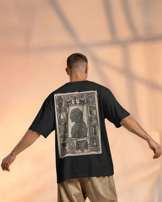 TeesWarrior Official Black Panther Oversized Graphic Tee | Marvel Superhero Shirt