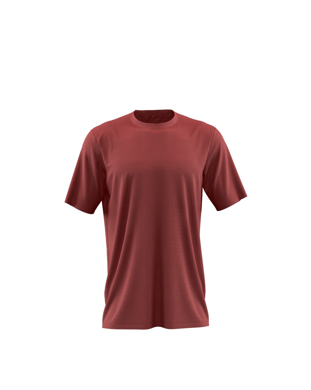 Plain Round Neck Bio-washed Super Combed Maroon Cotton T-Shirt