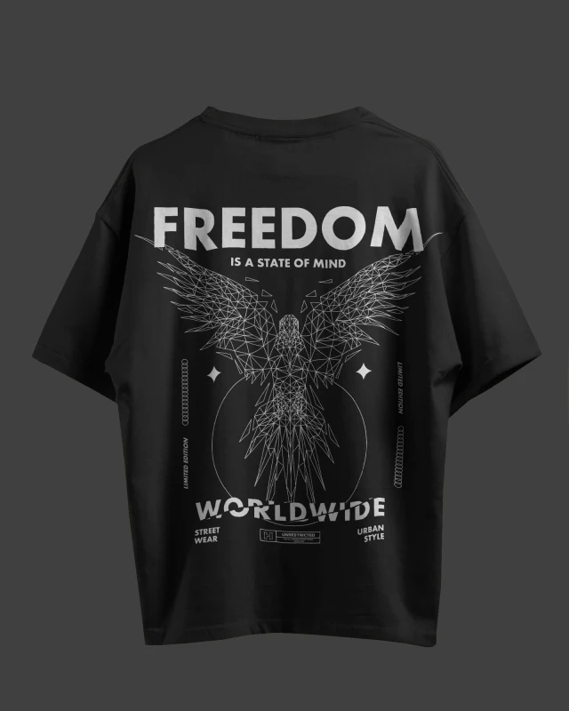 TeesWarrior Official Freedon Oversized T-Shirt | Relaxed Fit Cotton Tee