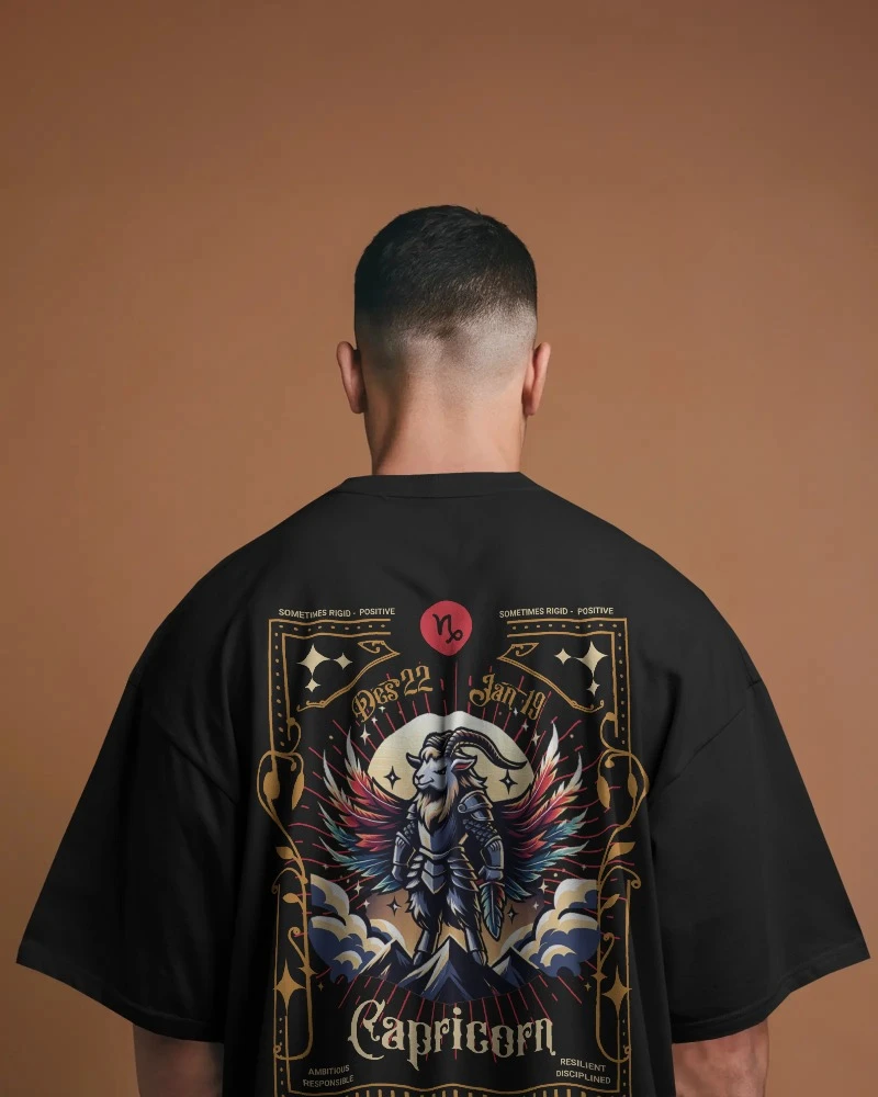 Capricorn zodiac oversized T-Shirts