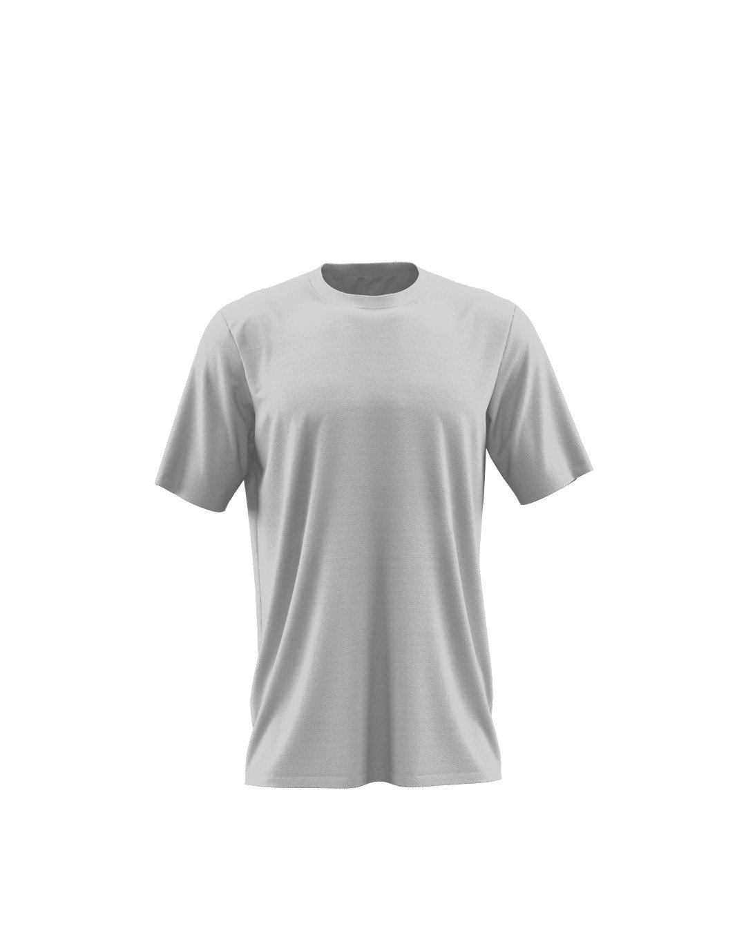 TeesWarrior Plain Round Neck Bio-washed Super Combed Grey Cotton T-Shirt