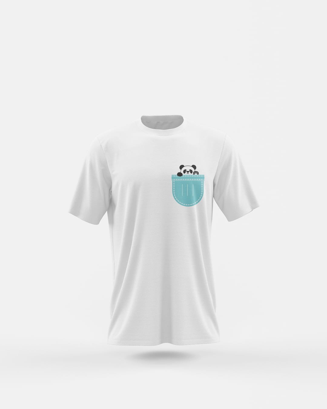 Panda in Pocket Printed T-Shirts