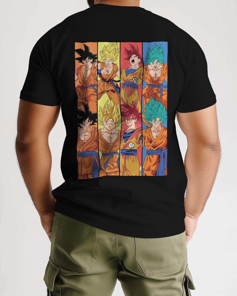 TeesWarrior Dragon Ball Graphics Printed Regular Cotton Biowash T-Shirt