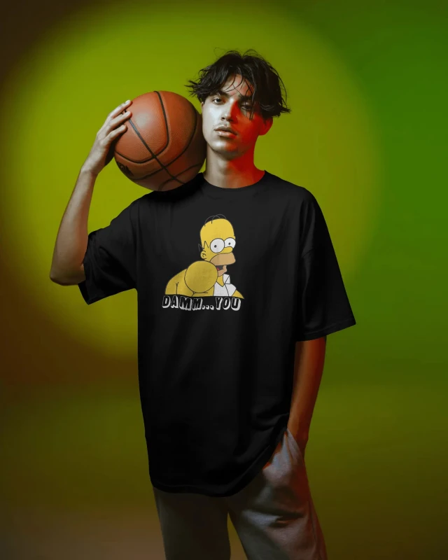 TeesWarrior Oversized Simpson Graphic Tee - Comfy & Stylish for Men & Women