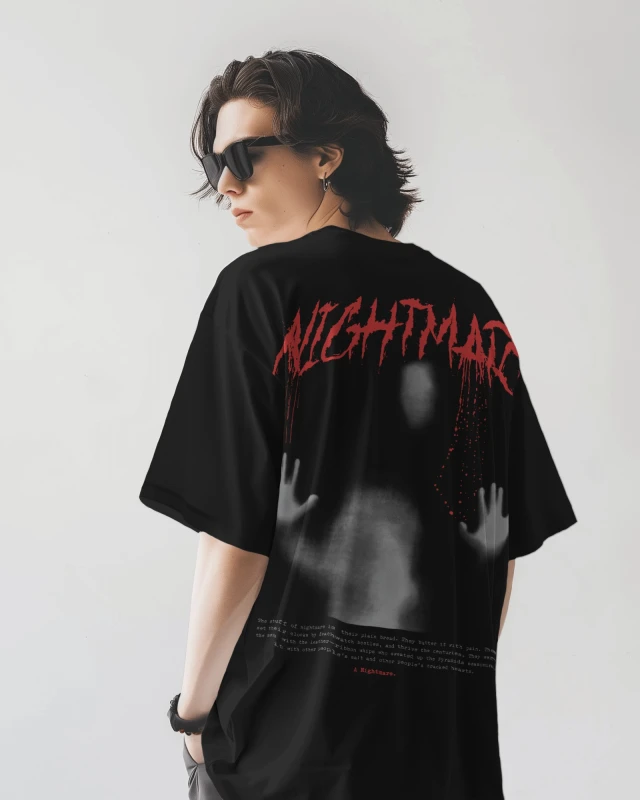 Nightmare Oversized T-Shirt: Immersive Horror Game Experience