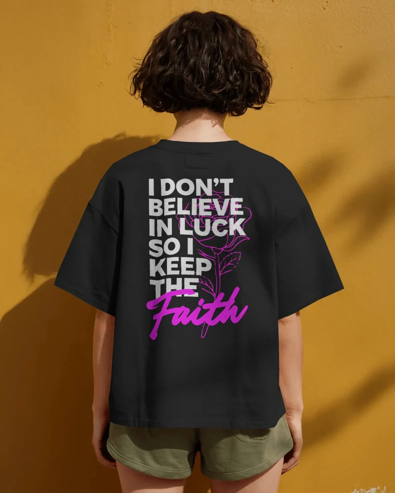 Faith Oversized Women's T-Shirt - Comfy & Stylish Cotton Tee