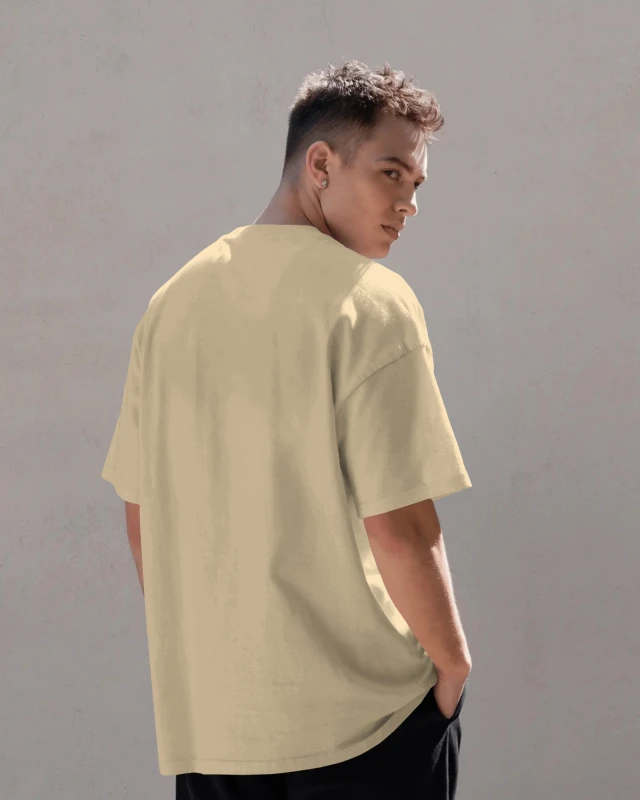 Off White Unisex Plain Oversized T-Shirt