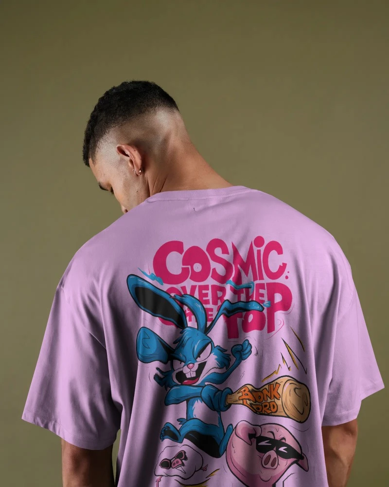 Cosmic Over the Top Cartoon Print Oversized T-Shirt for Men & Women | TeesWarrior