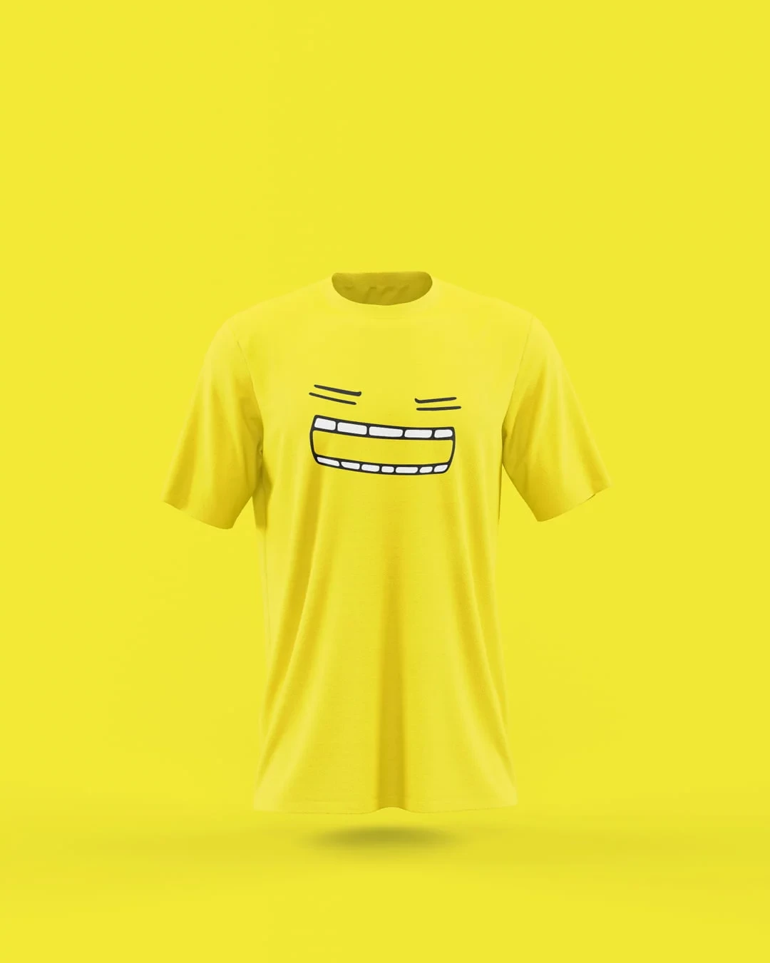 Crying Face Character Printed Cotton T-Shirt