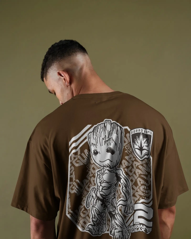 TeesWarrior Men's Groot Oversized T-Shirt | Marvel Fan Apparel | "I Am Groot" Graphic Tee