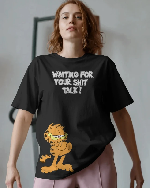 TeesWarrior Official Garfield Oversized T-Shirt - Comfy Cartoon Graphic Tee