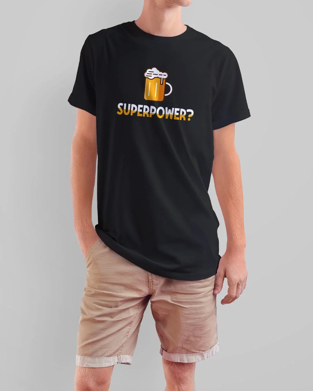 Beer – Superpower Printed T-Shirt