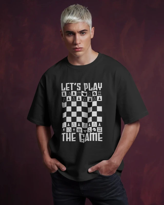 TeesWarrior Oversized "Let's Play" Graphic T-Shirt - Comfy & Stylish Streetwear