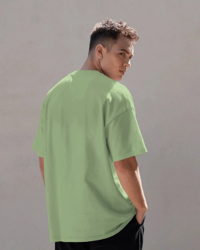Sage Green Unisex Plain Oversized T-Shirt