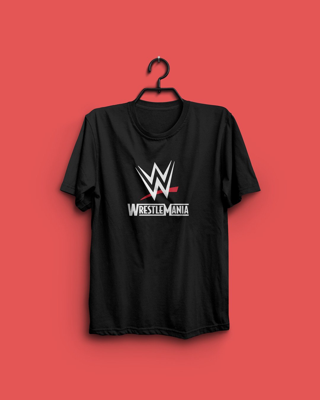 TeesWaarior WWE Wrestle Mania Graphic Printed 100% Cotton T-Shirt - Regular Fit, Round Neck, Half Sleeves