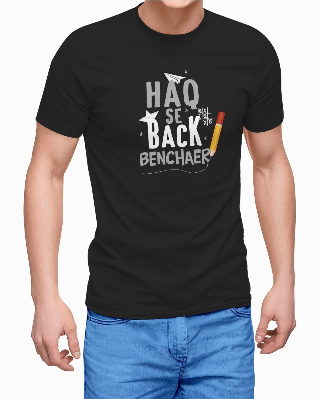 Haq se Backbenchaer Printed T-Shirts for Men