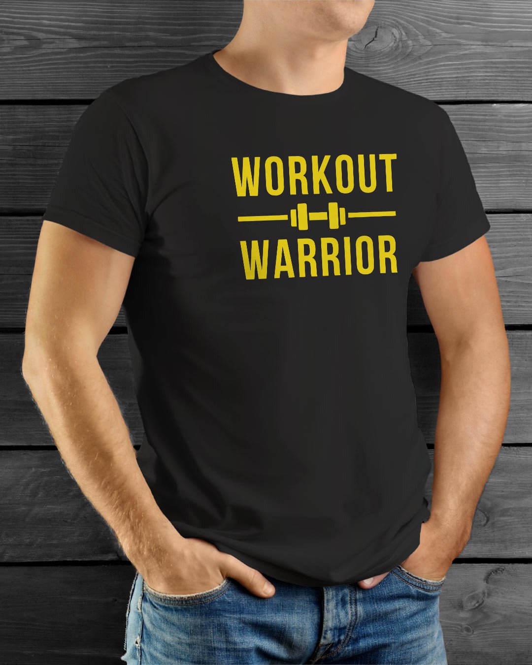 Workout Warrior Cotton Printed T-Shirt