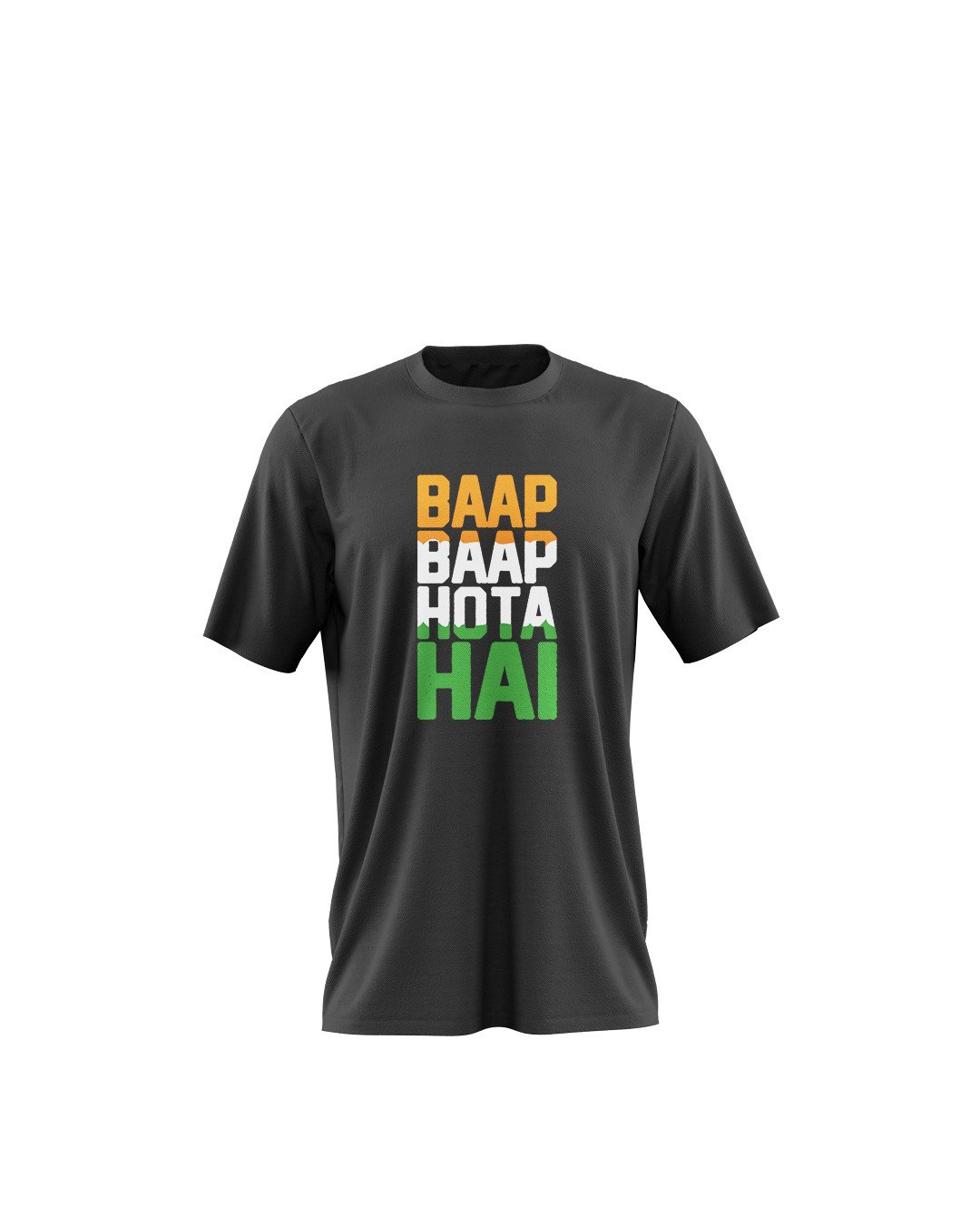 TeesWarrior Baap Baap Hota Hai Graphic Printed 100% Cotton T-Shirt - Regular Fit, Round Neck, Half Sleeves