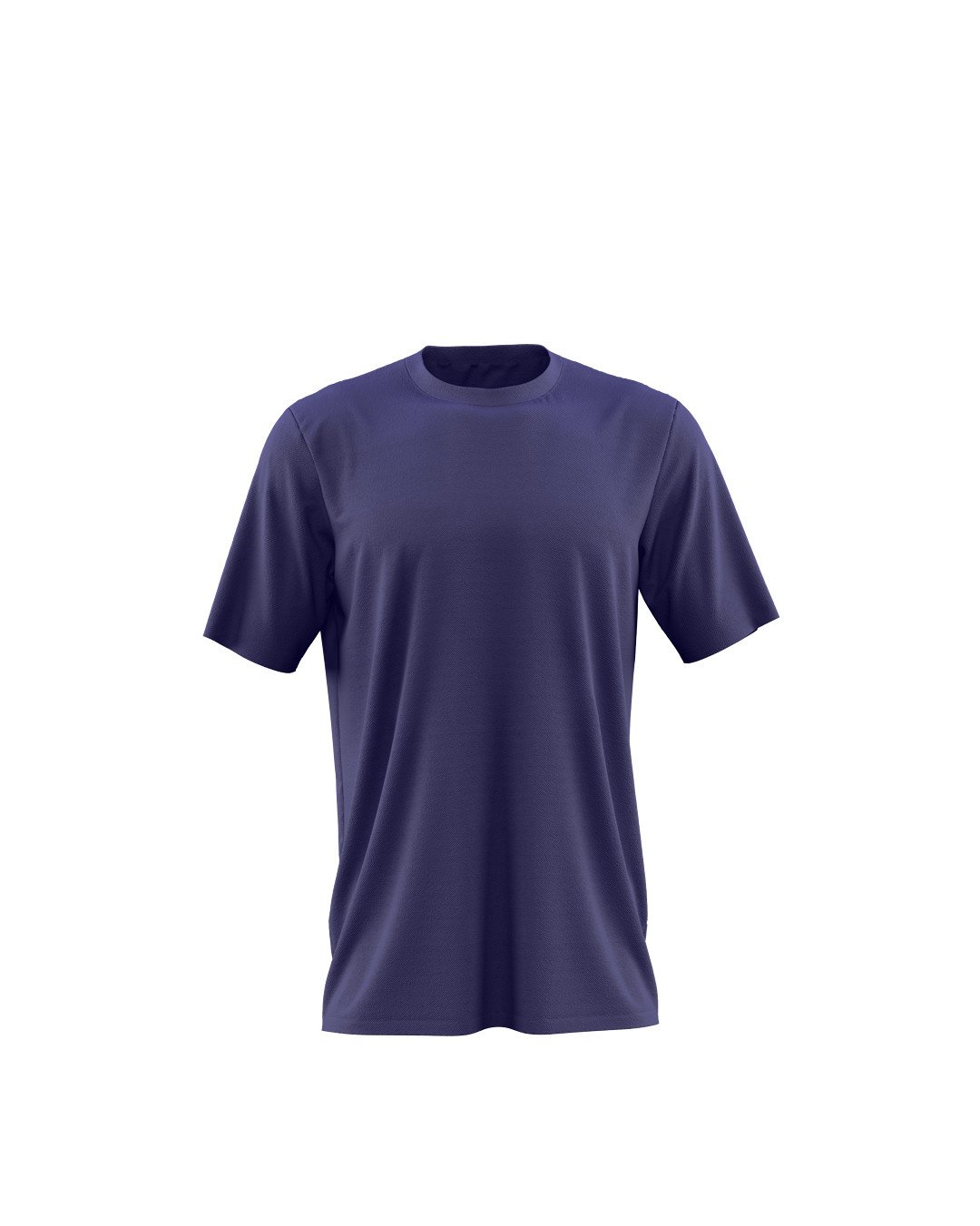 TeesWarrior Plain Round Neck Bio-washed Super Combed Navy Blue Cotton T-Shirt