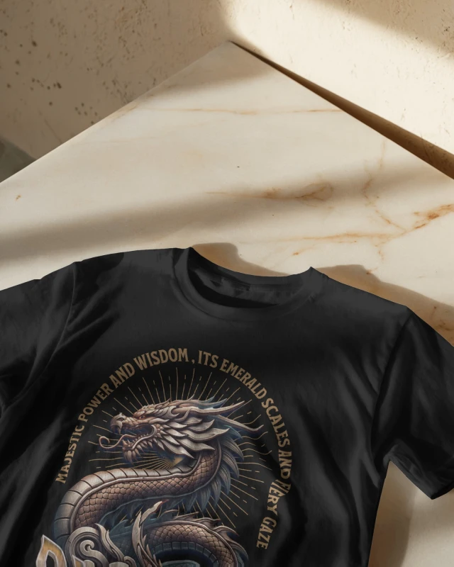 TeesWarrior Dragon Oversized Cotton Printed T-Shirt - Bold Graphic Tee for Men & Women